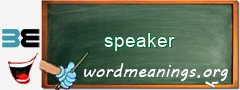 WordMeaning blackboard for speaker